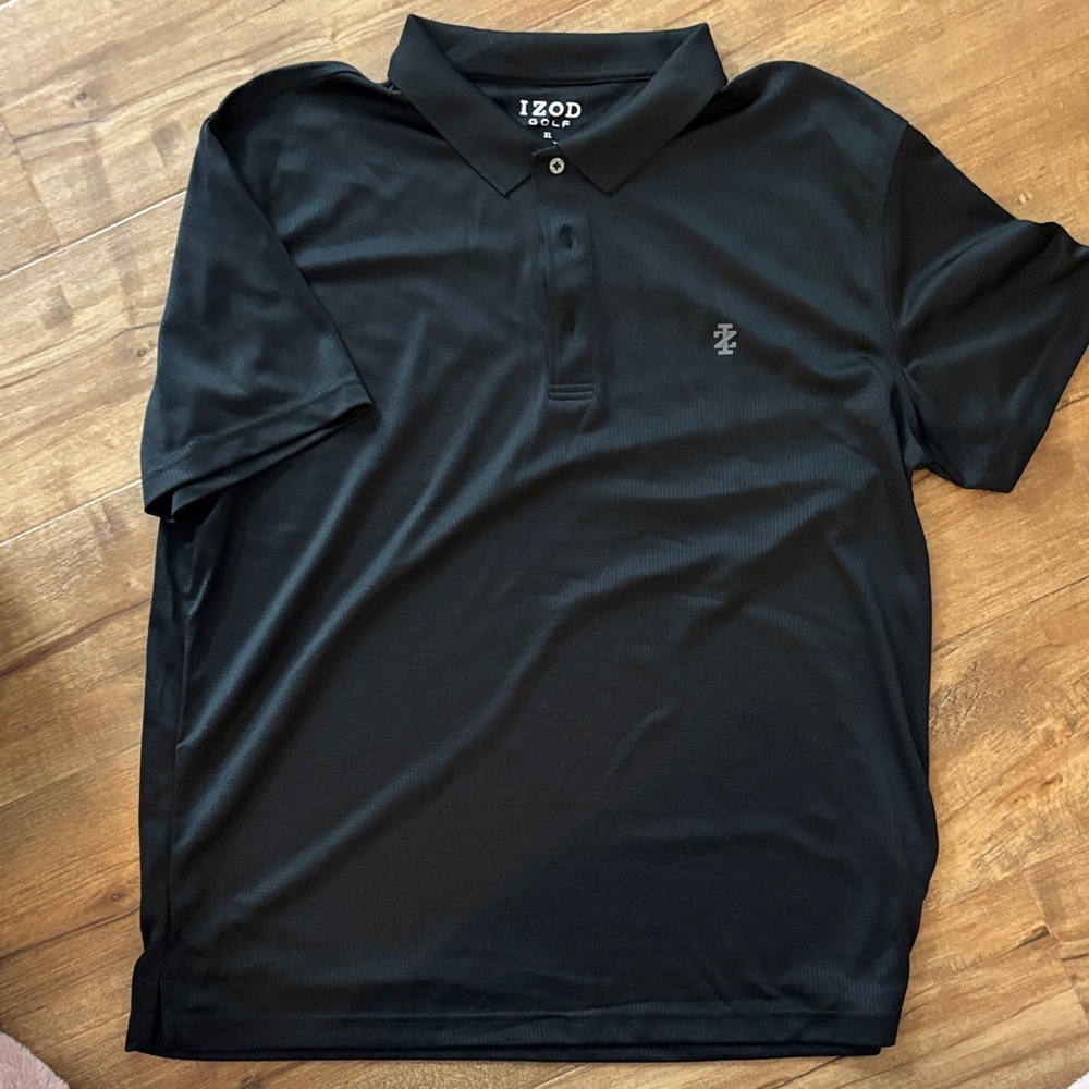 IZOD Men's Black Polo Gold Shirt